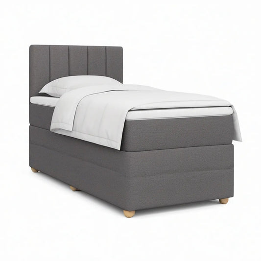 Gepolstertes Einzelbett 90 x 200 cm in Grau